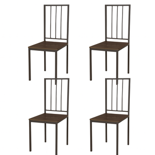 🪑 4 sillas estilo industrial negro y wengué