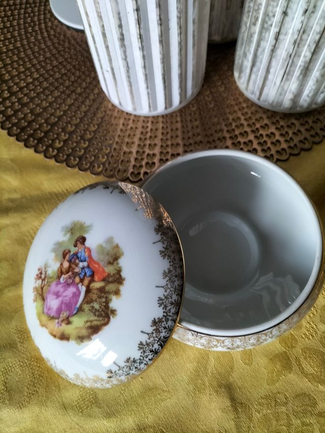 Scatola portagioie Porcellana Limoges France 