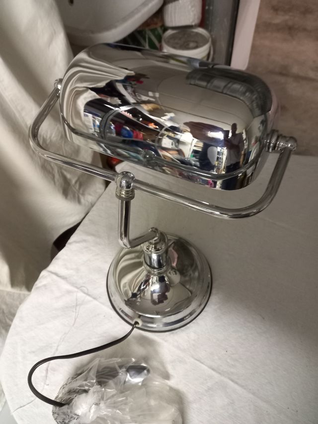 Lampada da scrivania Churchill - metallo, argento