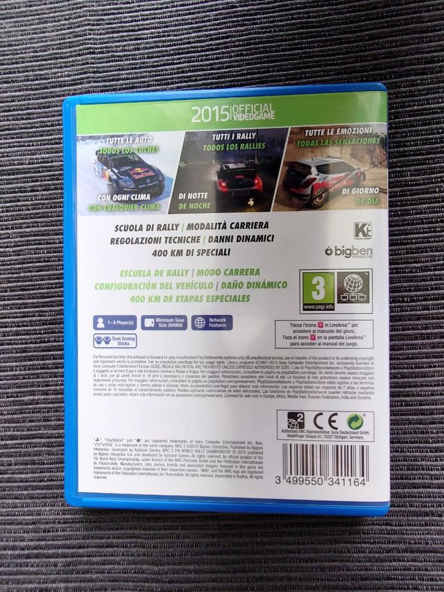 WRC 5 per Playstation Vita.