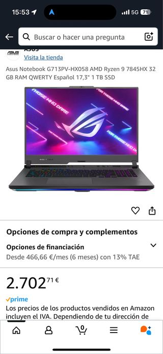 ASUS ROG Strix G17 (Ryzen 9 7845HX)