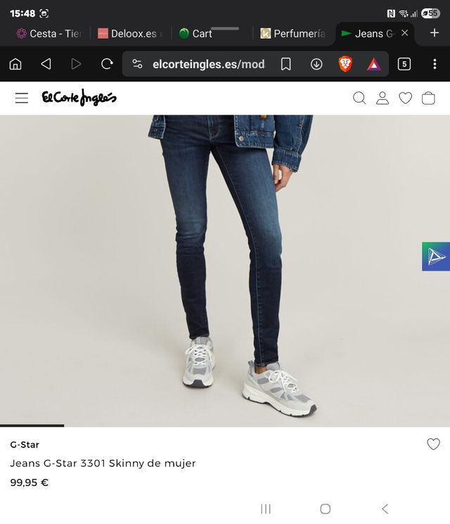 Pantalón mujer g-star high skinny 3301.