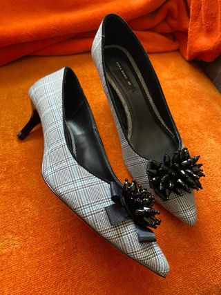 Salones Zara - negro y gris,talla 36