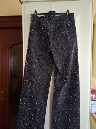 Jeans neri brillantinati
