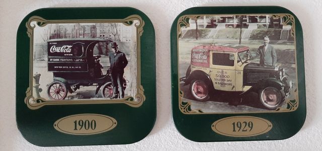 Set nr 6 Sottobicchieri Coca Cola tema anni 30
