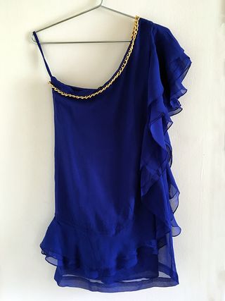Vestido mini de fiesta Sayan, azul klein, S