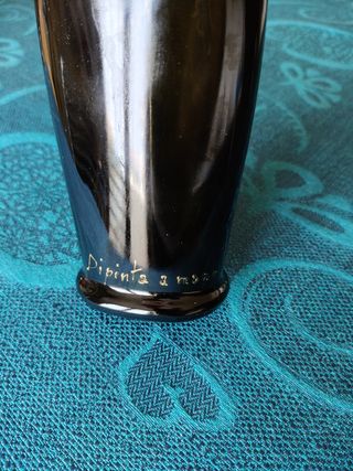 Oliera vetro decorata oro a mano