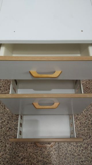 Mueble cajonera blanco