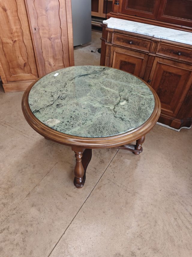 Mesa centro redonda mármol verde