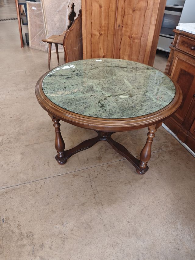 Mesa centro redonda mármol verde