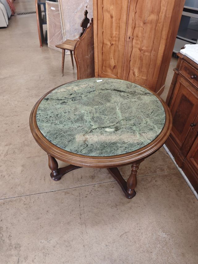 Mesa centro redonda mármol verde