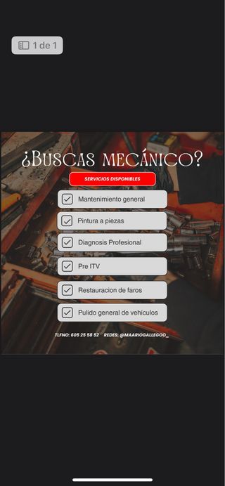 Mecánico - Servicios Auto