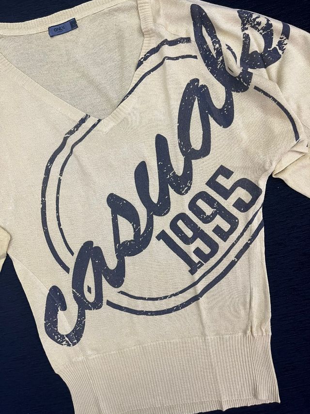 Jersey amarillo manga 3/4 Casual 1995