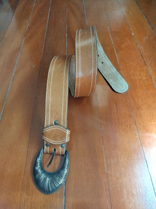 Cinturón piel marrón