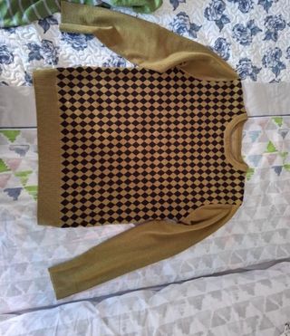 Jersey rombos marrón-verde