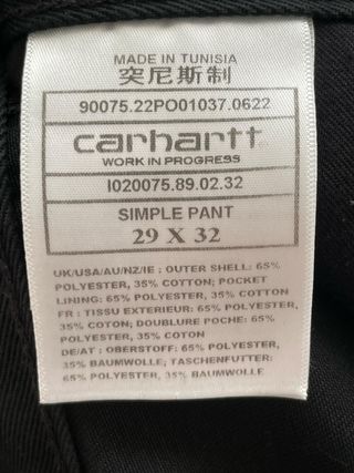 Pantalones Carhartt negros