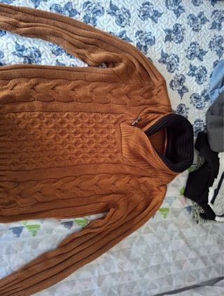 Jersey marrón tejido