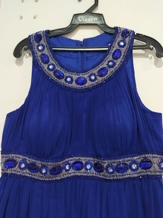 Vestido azul (cóctel). 