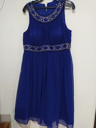 Vestido azul (cóctel). 