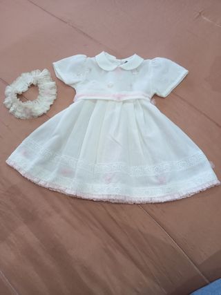 Vestito cerimonia/battesimo  lino bimba