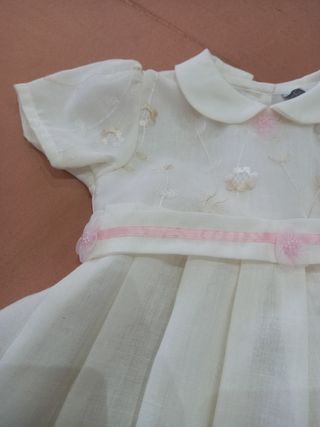 Vestito cerimonia/battesimo  lino bimba