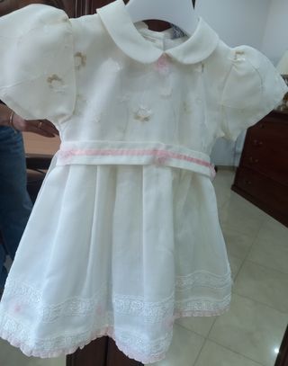 Vestito cerimonia/battesimo  lino bimba