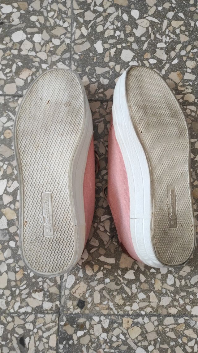 Botines rosa y marrón