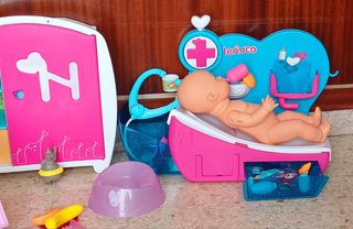 Nenuco: bebé, cons.médico, silla, armario,complem.