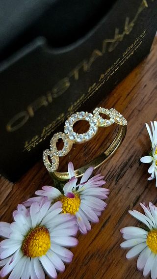 Anillo Kiklos oro circonitas