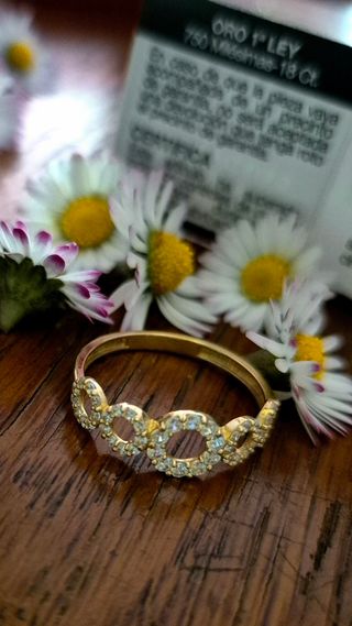 Anillo Kiklos oro circonitas