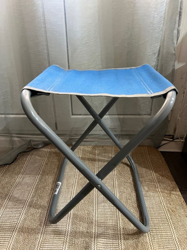 Taburete Plegable Azul
