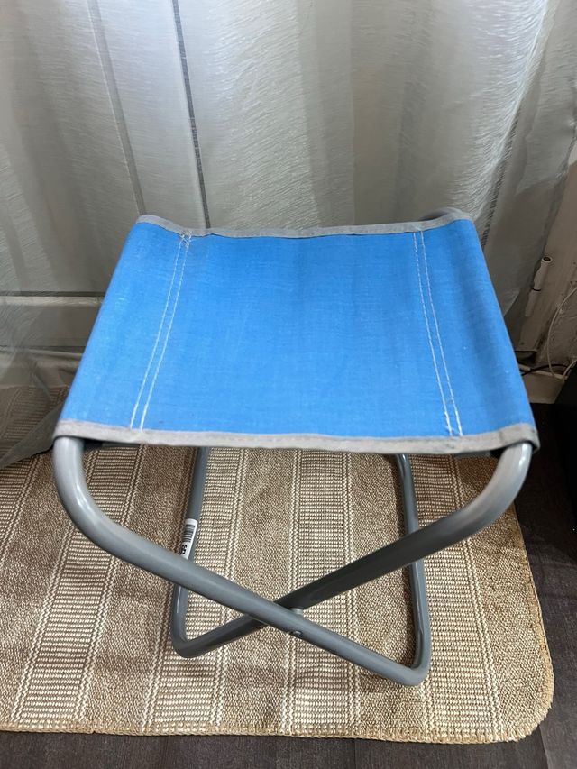 Taburete Plegable Azul
