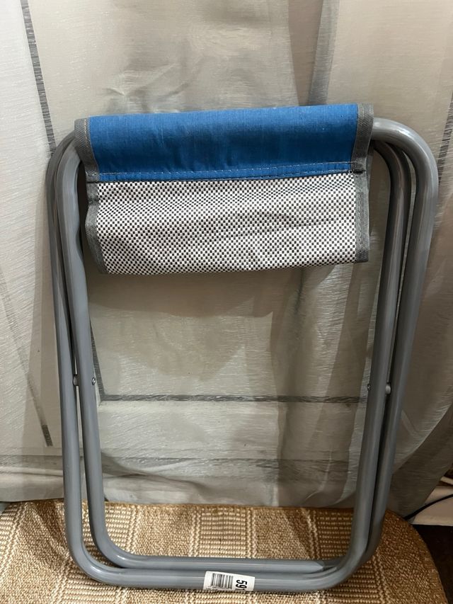 Taburete Plegable Azul