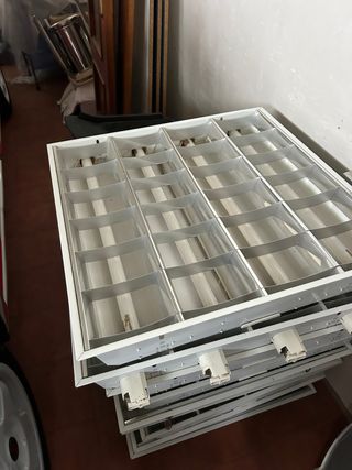 10 Plafones Fluorescentes 4 Tubos