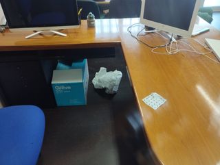 Mesa oficina marrón-negro