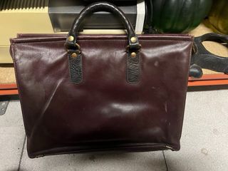 Maletín piel vintage granate oscuro
