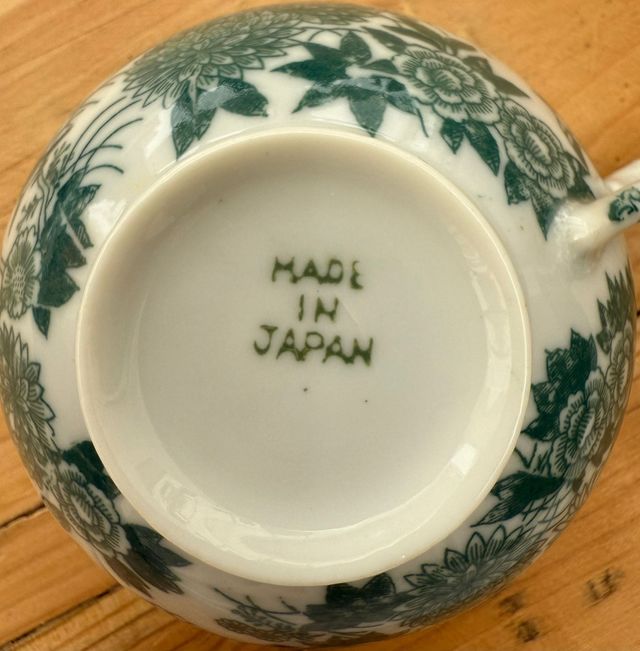 Juego café porcelana japonesa - 6 tazas y platos