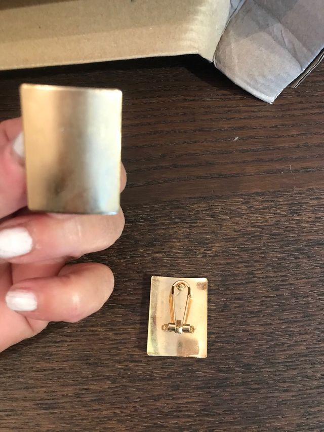 Orecchini rettangolari vintage oro