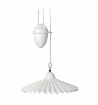 Lampada ceramica bianca saliscendi