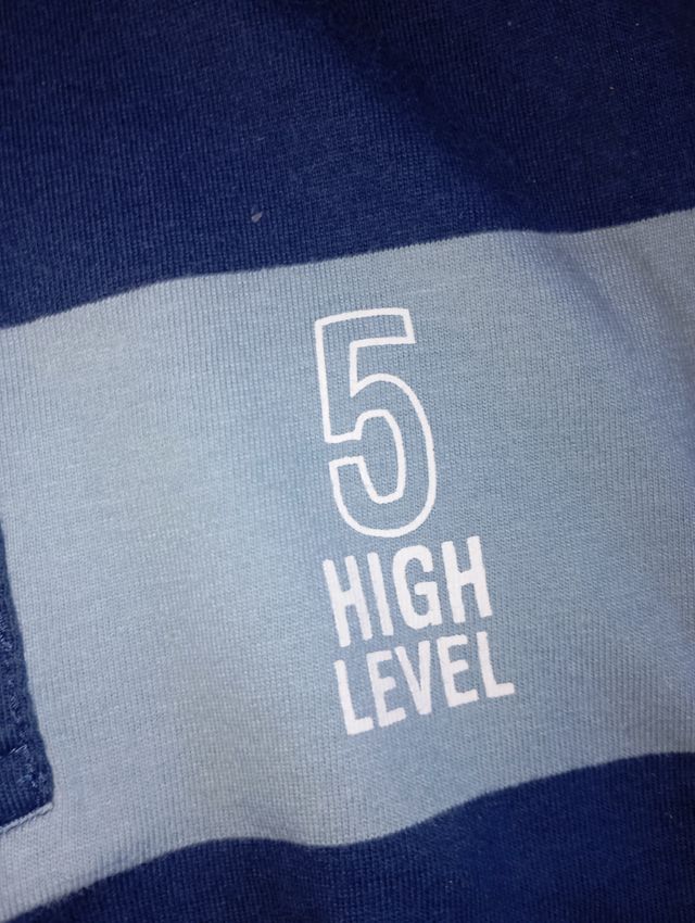 Polo niño manga larga azul 