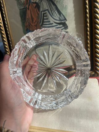Cenicero de cristal vintage