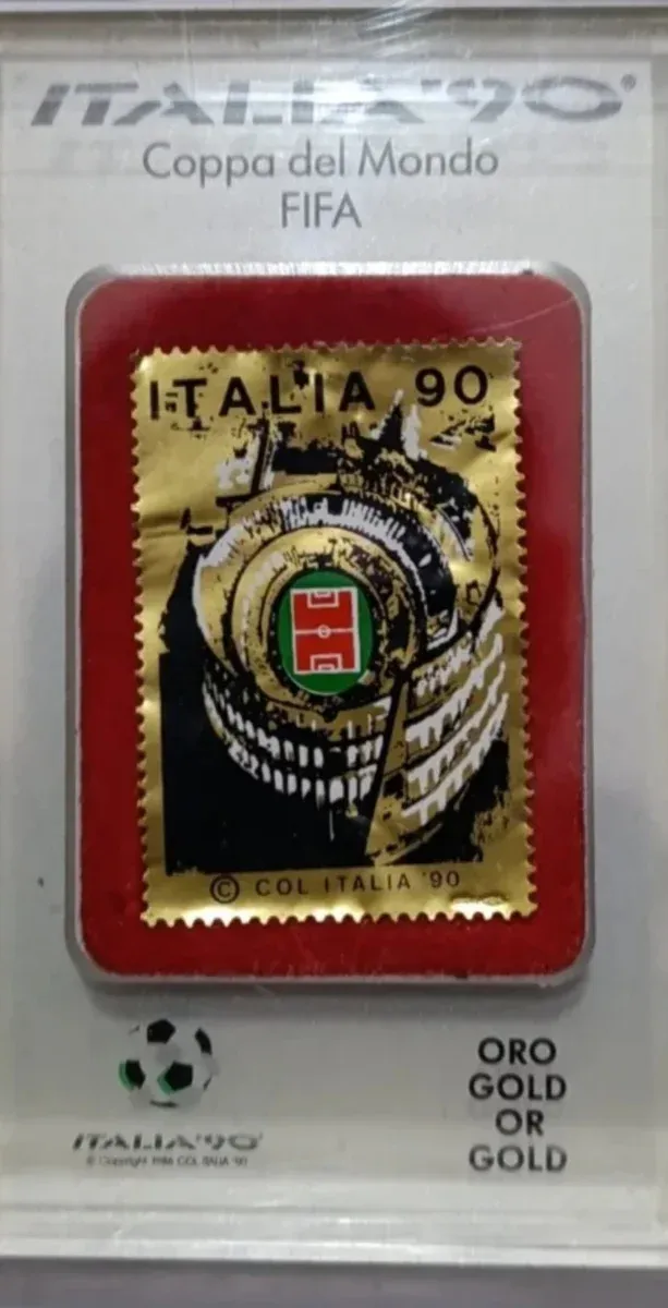 Francobollo Italia '90 Oro 18k