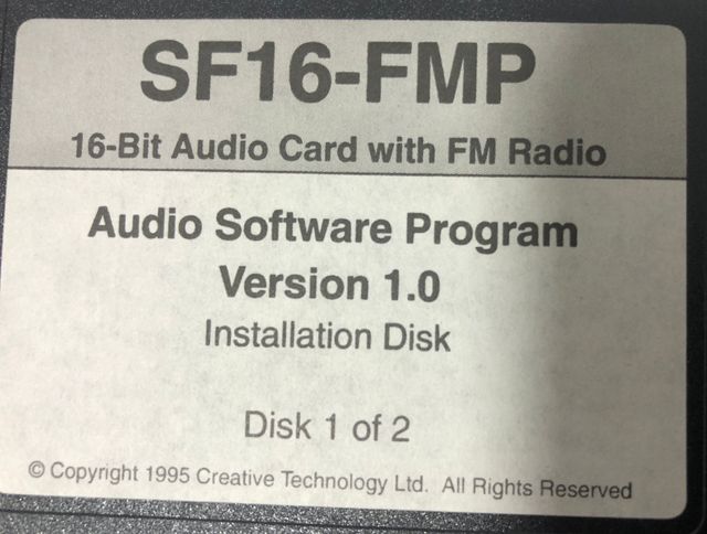 vintage SF16-FMP, 16 Bit Audio Card with FM