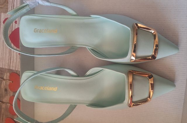 Zapatos tacón bajo Graceland - Teal