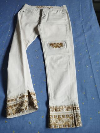 Pantalones elásticos desigual- Talla 40