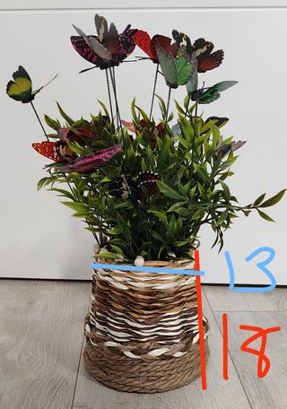 Maceta artesanal de yute