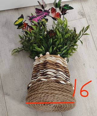 Maceta artesanal de yute