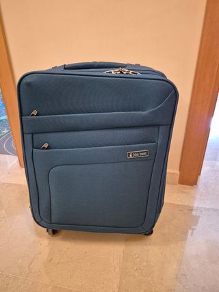 Maleta John Travel azul - 4 ruedas
