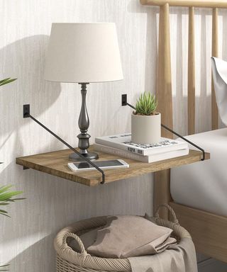 Estantes Pared Rústicos 30x40cm Madera y Metal x6