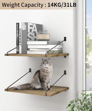 Estantes Pared Rústicos 30x40cm Madera y Metal x6